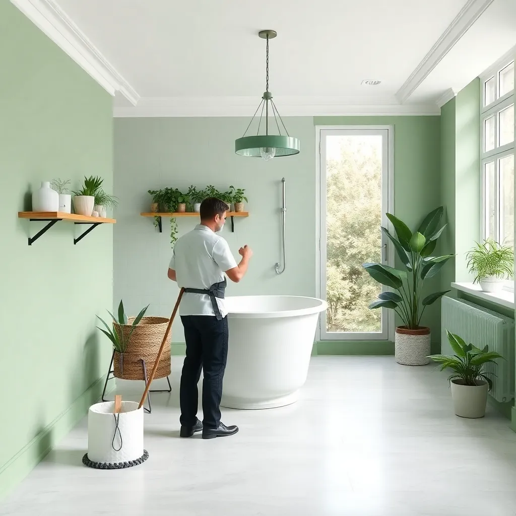 Choosing a cleaning service with green color scheme